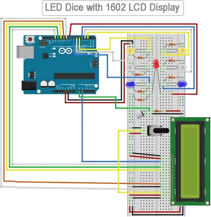 DIYmalls 16x2 1602 LCD Display Screen Module DC 5V White Character Blue - Image 5