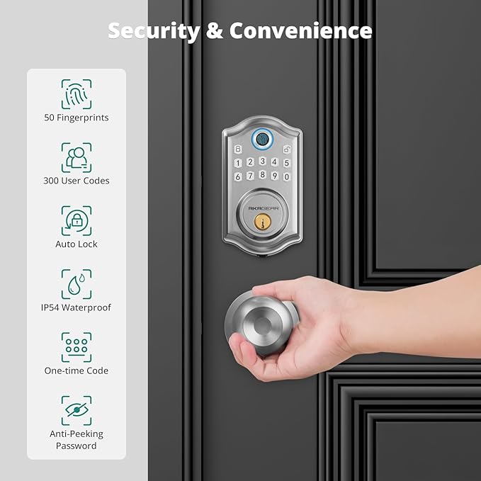 AkaGear DS10 Keyless Entry Door Lock - Image 4