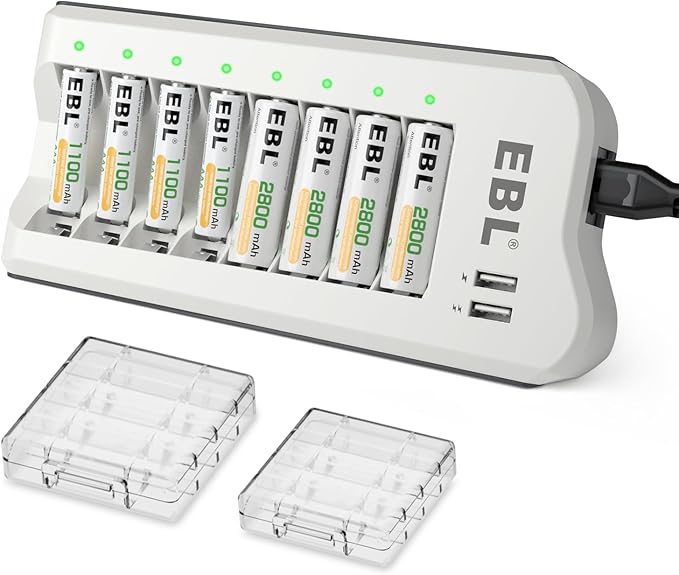 EBL Battery Charger and Rechargeable Batteries AA AAA by EBL