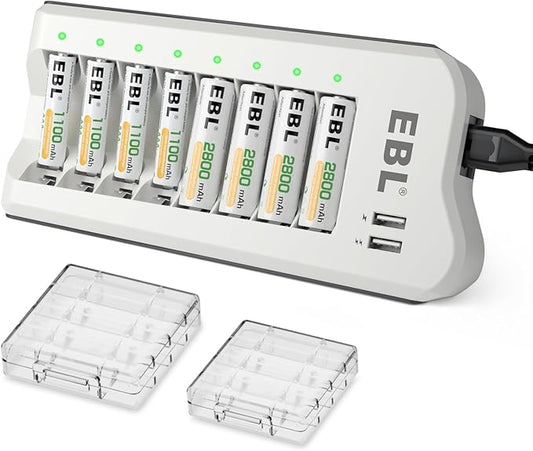 EBL Battery Charger and Rechargeable Batteries AA AAA by EBL