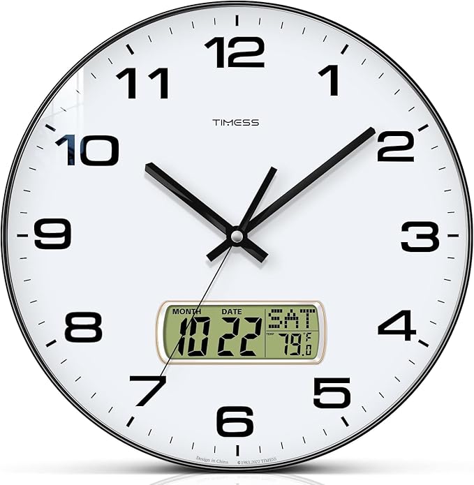 TIMESS Wall Clock, Ideal Modern Home, Office Decor by TIMESS