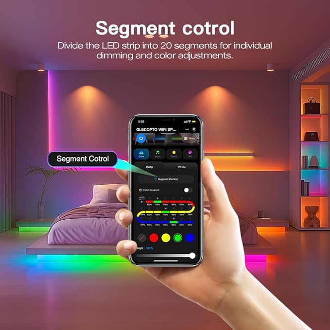 ZigBee Tuya SPI Pixel LED Strip Light Controller Smart Life APP Control RGB IC - Image 8