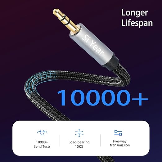 SiYear 1/4" to 3.5mm Headphone Extension Cable - Image 5