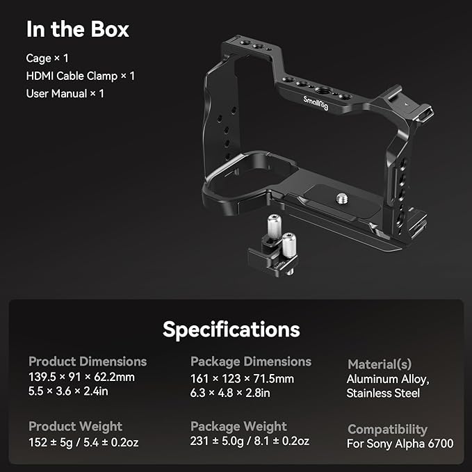 SmallRig Cage Kit for Sony A6700 - Image 7