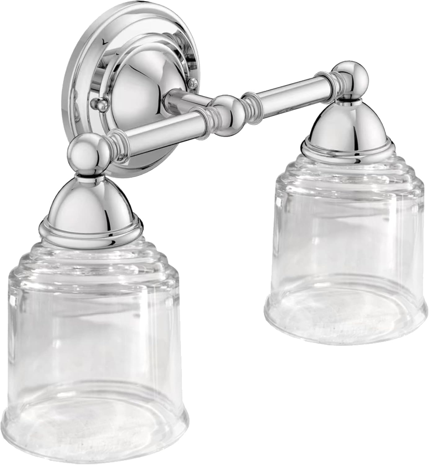LIGHTACCENTS Ceiling Light Cover Set of 4 - Clear Glass Replacement Shades for Ceiling Fan Light Covers - Ceiling Fan Light Kit - Quick Installation Glass Lamp Shade, Ceiling Fan Globe Replacement