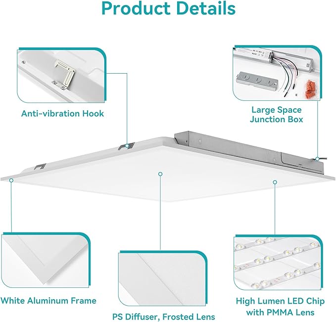 VocgoUU 2x2 LED Flat Panel Light - Image 6