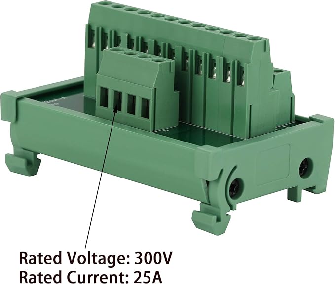 ANMBEST 2 in 12 Out Terminal Blocks Module, 25A DIN Rail and Panel Mounting - Image 2