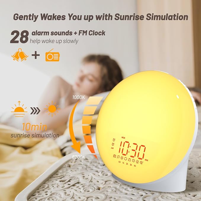 iEasy Wake up Light Sunrise Alarm Clock - Image 4
