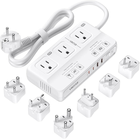220V to 110V Voltage Converter, VINTAR 2000W Universal Travel Adapter Voltage