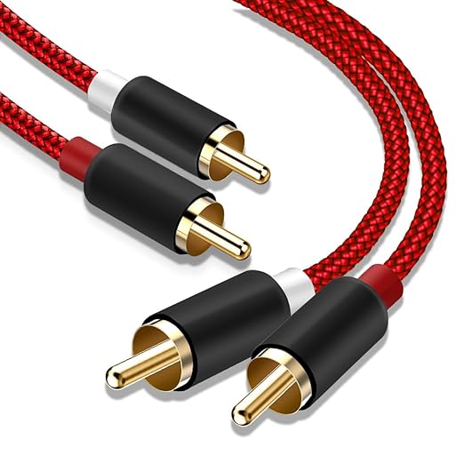 Goalfish RCA Cable, 2-Male to 2-Male RCA Audio Cord Stereo Subwoofer Cable by Goalfish