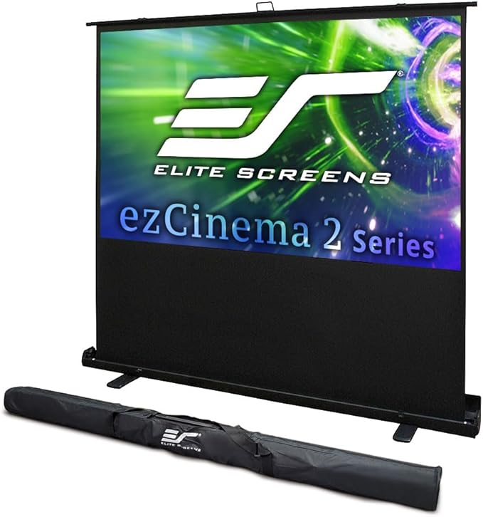 Elite Screens ezCinema 2, 70-inch 16:9, Manual Floor Pull Up Scissor Backed - Image 9