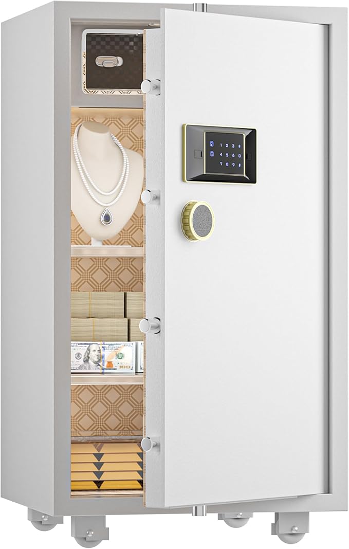 TIGERKING 7.2 Cu Ft Large Home Security Safe – Solid Steel Jewelry Cabinet by TIGERKING