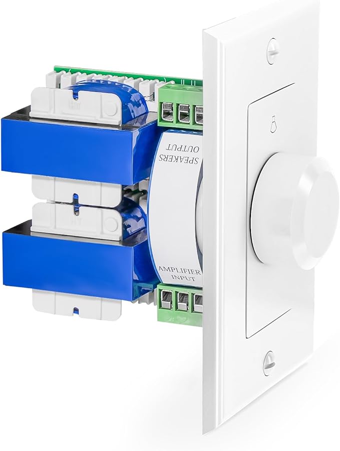 RECOIL VC-R100 100W Impedance Matching Wall Mount Volume Control Knob, Flush by Recoil