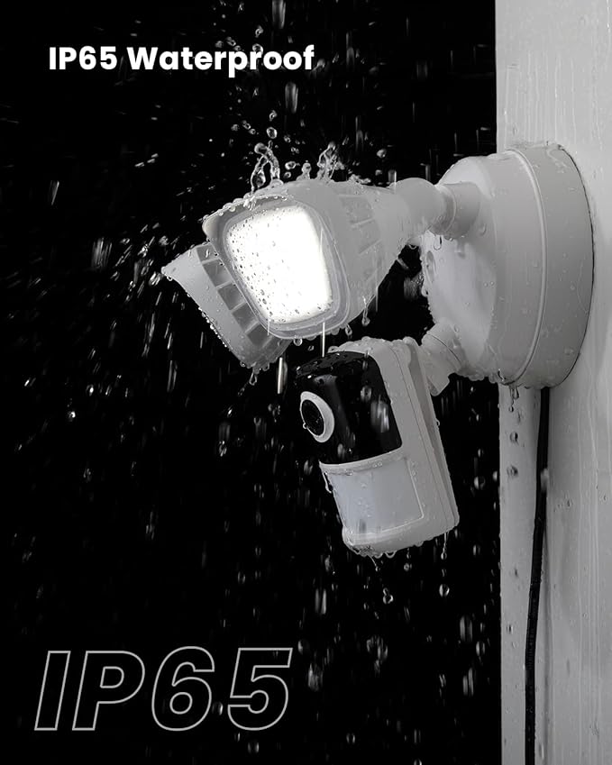 ieGeek Floodlight Camera, Outdoor Home Security Camera, 2K Wired Flood Light - Image 8