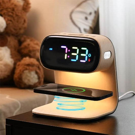 AYI 3in1 Multi-Functional Wireless Charging Alarm Clock Smart Night Light Qi by AYITechnology
