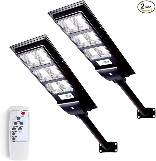 Lysed 2 Pack Solar Street Light Outdoor by LysedLighting
