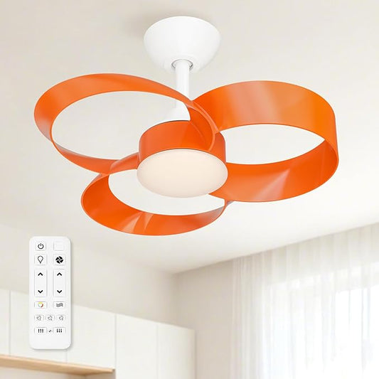 FANX 22 Inch Ceiling Fan with Light and Remote, Quiet DC Motor, Dimmable LED by FANX