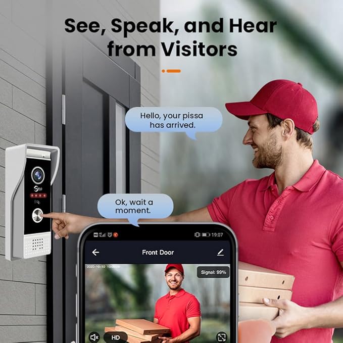 Wired Smart Video Apartments Intercom System, 10 Inch Monitors - Image 7