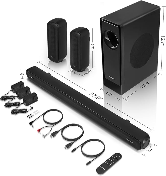 5.1 CH Surround Sound Bar with Dolby Audio, Sound Bars - Image 9