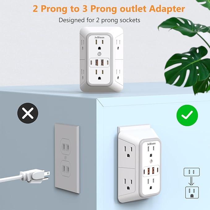 USB Wall Charger Power Strip Surge Protector - Image 7