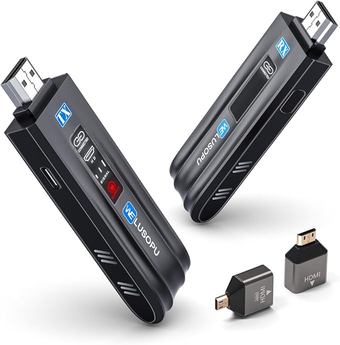 WELUSOPU 2026 Upgraded Wireless HDMI Transmitter and Receiver, HDMI Wireless by WELUSOPU