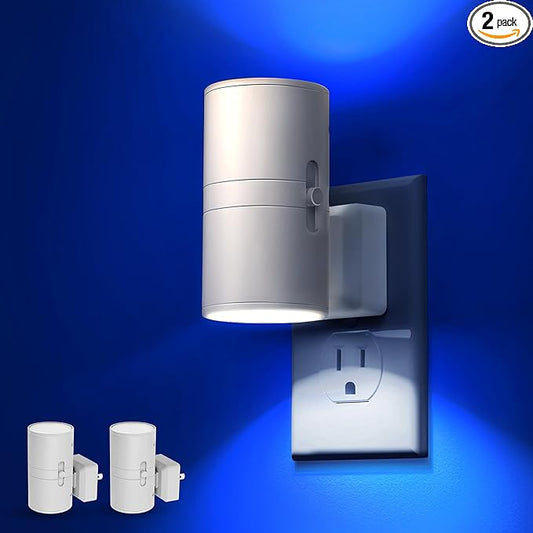 L LOHAS LED Night Light, 2 Pack Bluey Night Light, Plug into Wall, Calm Blue by LLOHASLED