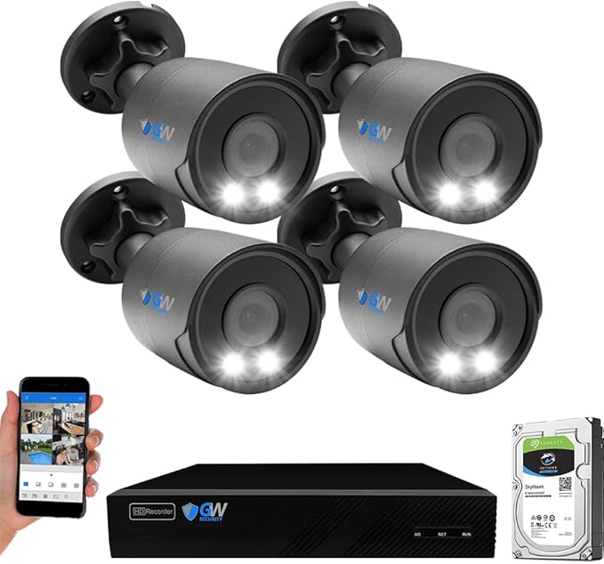 GW Security Smart AI 8 Channel 12MP NVR Ultra-HD 4K PoE Security Camera System by GWSecurity