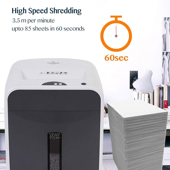 WOLVERINE 6-Sheet 2x6mm Super Micro Cut High Security Level P-5 Ultra Quiet - Image 6