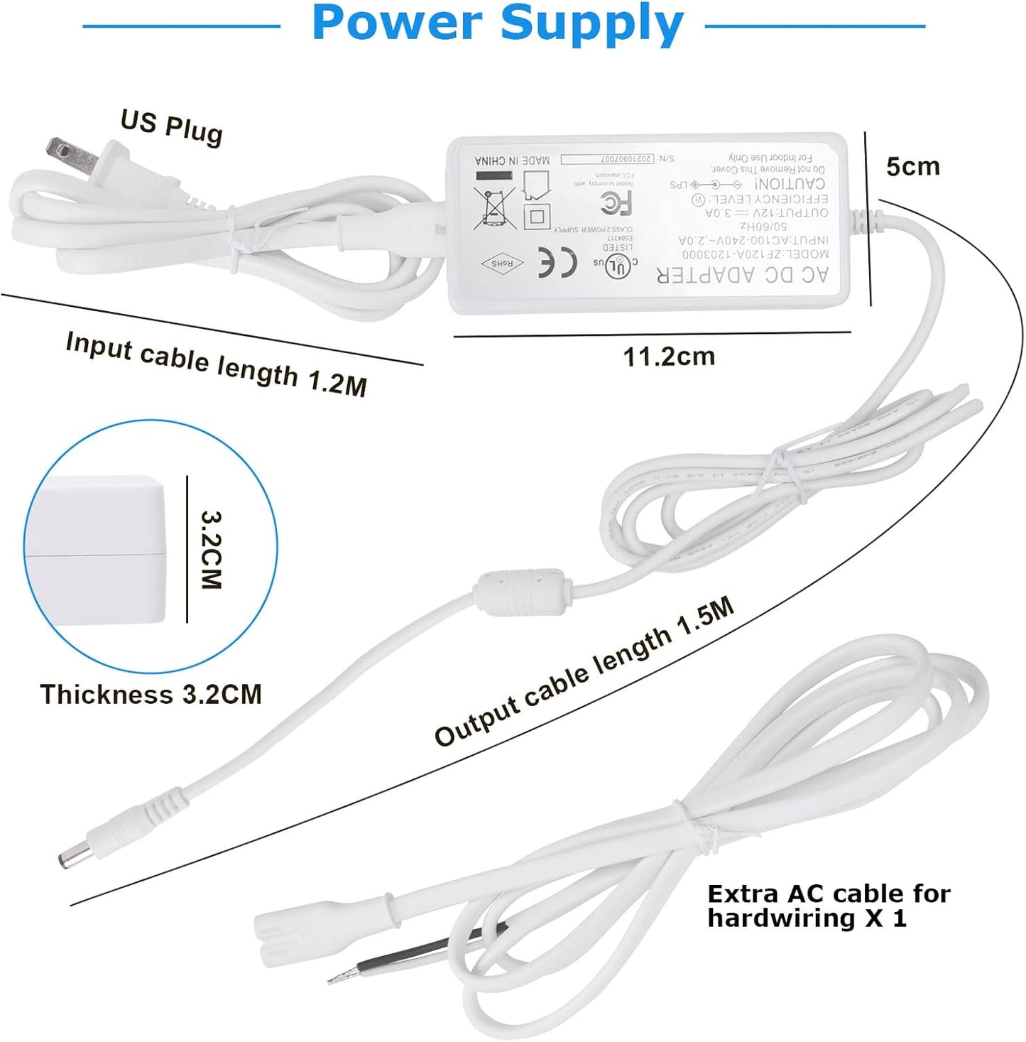 Kitchen Under Cabinet LED Lighting Kit, Super Bright, 6 PCS 12 Inches Light Bars, Plug-in or Hardwire Power Adapter, 31W 2000 Lumen, for Cabinet Counter Shelf Workbench (Daylight White 5000K)