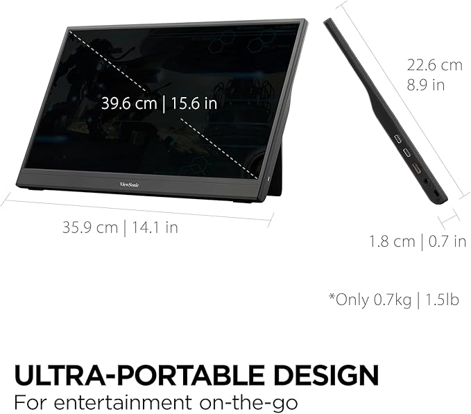 ViewSonic VX1654 16 Inch 1080p IPS Portable Gaming Monitor - Image 6