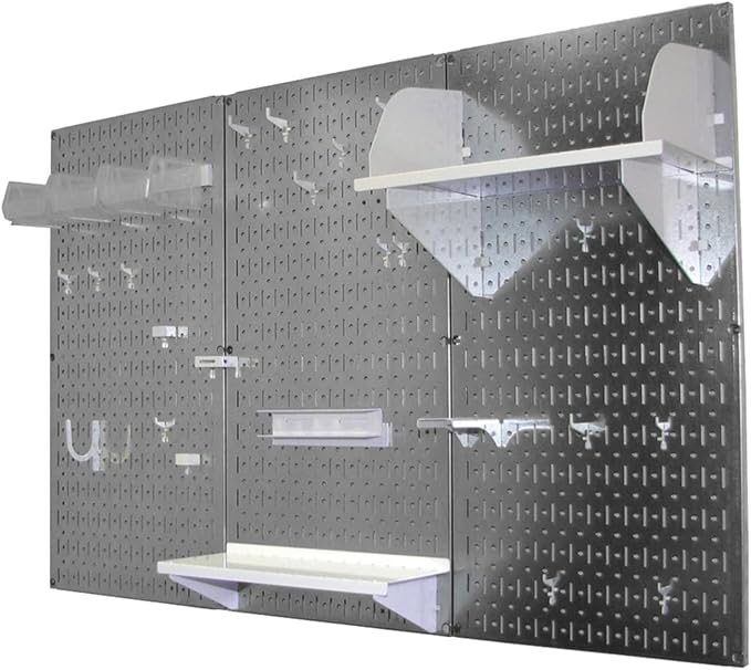 Wall Control Pegboard Organizer 4 ft. Metal Pegboard Standard Tool Storage Kit - Image 3