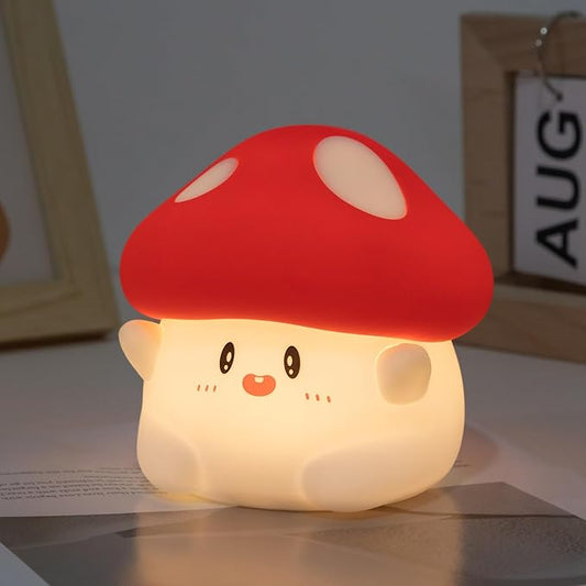 Rytinazzz Hug Mushroom Night Light, 50-Hour Battery & Pat Control, Squishy Lamp by Rytinazzz