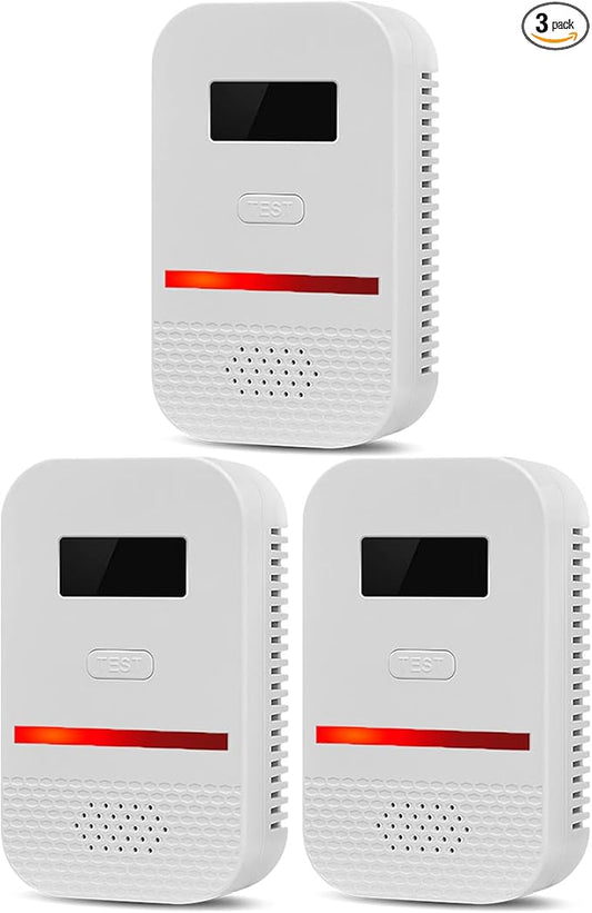 3PCS 2-in-1 Carbon Monoxide and Combustible Gas Detectors Combination, Plug in by Unknown