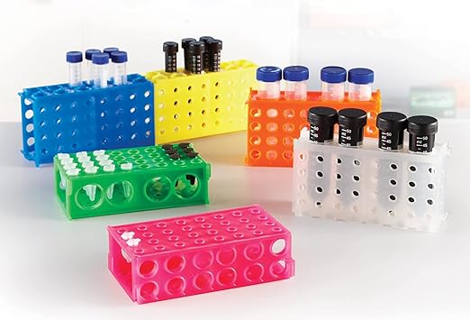 Heathrow Scientific HS29022G Interlocking 4 Way Tube Rack, Polypropylene - Image 3
