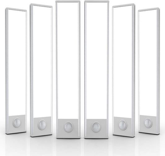 6 Pack Under Cabinet Lighting Wireless, 40 LED Rechargeable Battery Motion