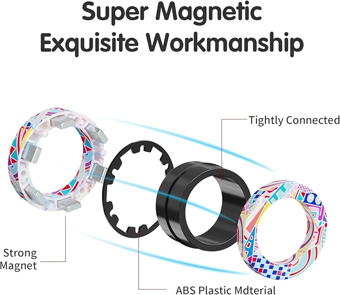 9Pcs Magnetic Rings Fidget Toys - Image 4