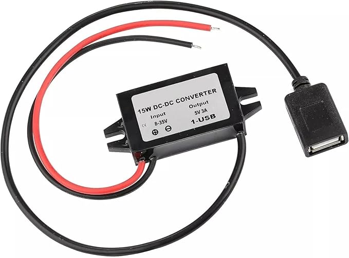 2-Pack Waterproof IP68 DC-DC Buck Converter, 12V/24V to 5V 3A Step Down Voltage - Image 2