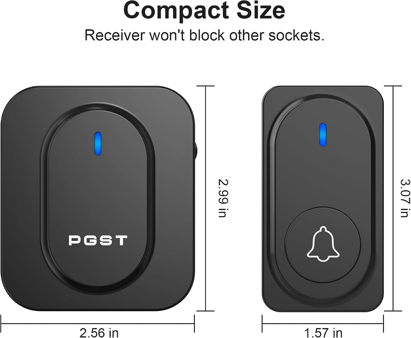 PGST Wireless Doorbell for Home,1000Ft Range & 36 Chimes Battery Doorbell | Works Right Out of the Box,Easy installation,7-Level Volume Control,Waterproof Door Bell,Memory Function,for Home/Kids/Office