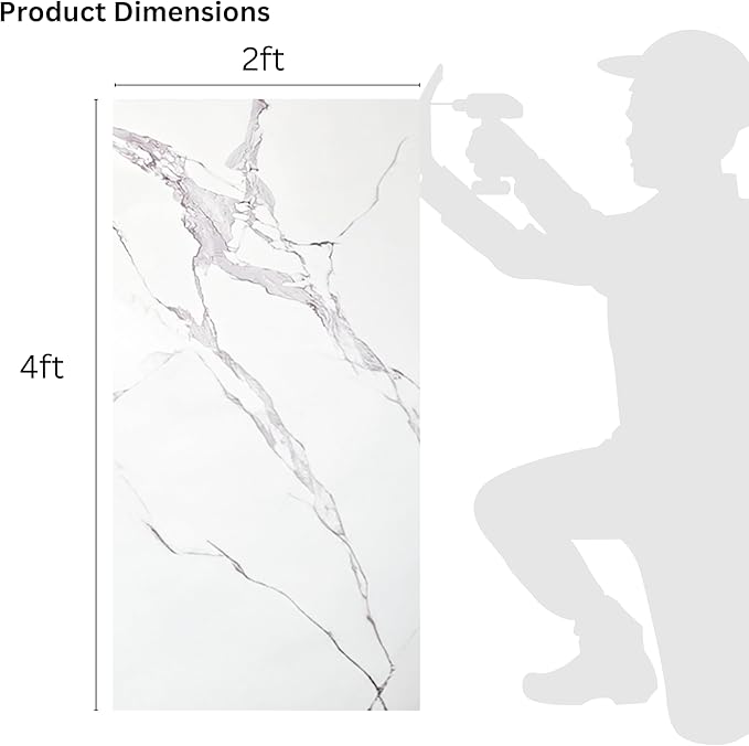Dundee Deco Faux Marble Wall Panels - 2 ft X 4 ft - Glossy - Image 5