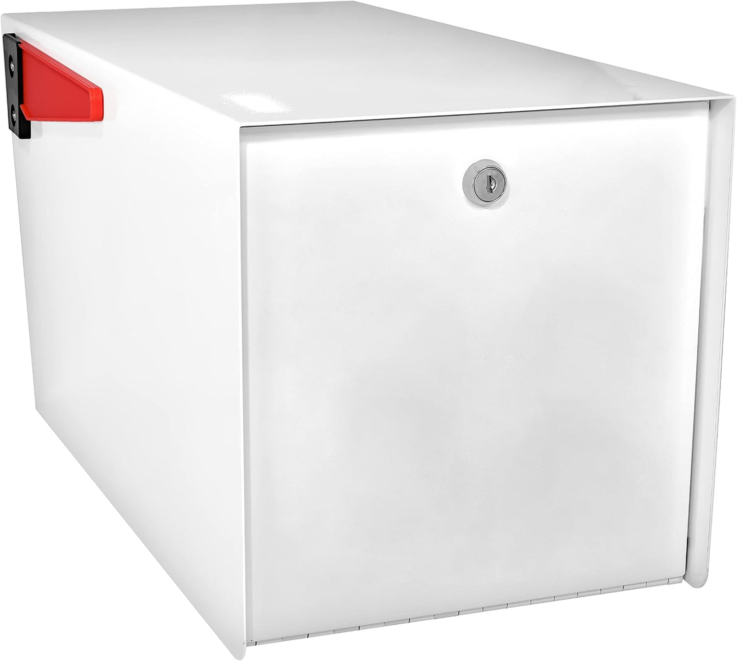 Mail Boss Mail Manager Street Safe Rear Access Locking Post Mount Mailbox | Rear retrieval door keeps you out of the street, anti-pry double-cam lock, USPS approved, accepts small packages.
