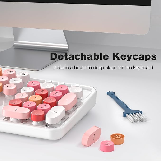 MOFII Wireless Keyboard and Mouse Combo, 2.4GHz Retro Full-Size Wireless - Image 5