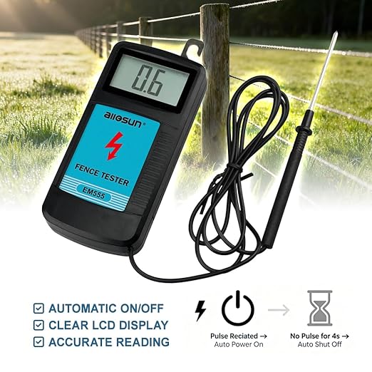 allsun Digital Electric Fence Voltage Tester and Fault Farm Finder, Fence - Image 4