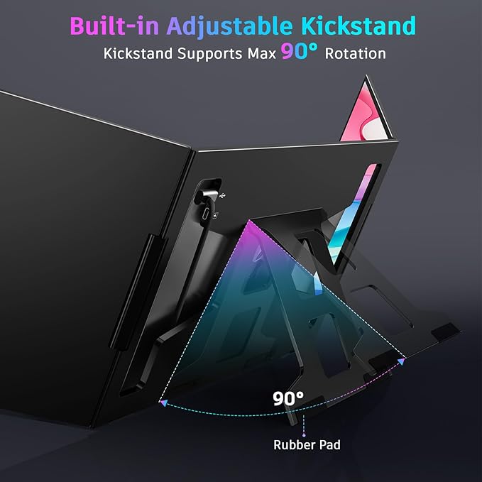 QQH Laptop Screen Extender, 15.6” Triple Portable Monitor - Image 3