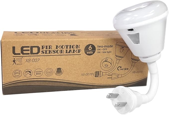 Plug-in Motion Sensor Night Light, LED Infrared Sensor 6W Light, AC 85-265V PIR - Image 2