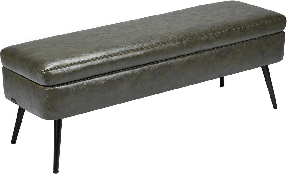 vevor leather storage ottoman bench, pu leather bench, main product view