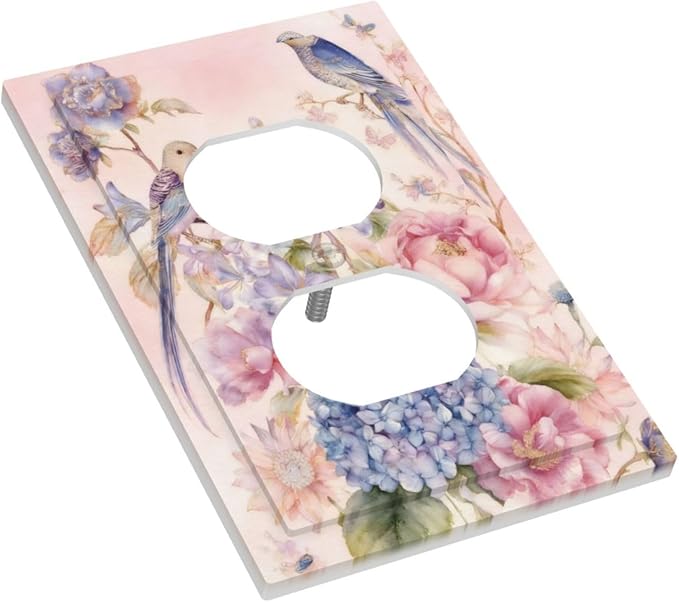 Bvtewkhz Floral Birds Morris Duplex Outlet Decorative Outlet Covers Light - Image 3