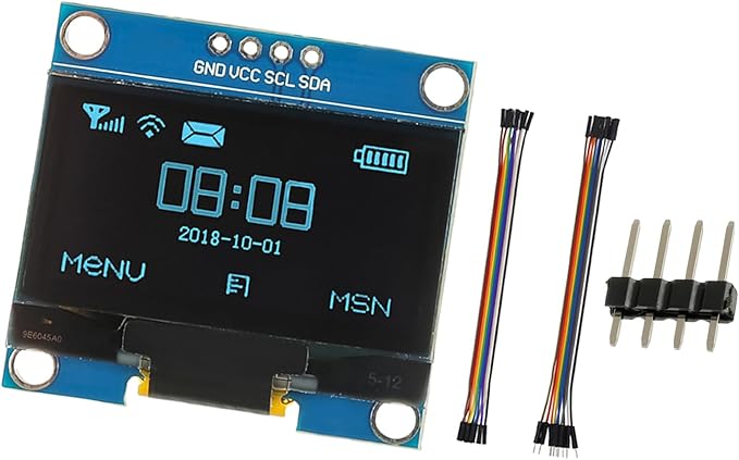 JAMHER 1.3 Inch I2C IIC OLED Display Module 128x64 Pixel Mini Self-Luminous by Unknown