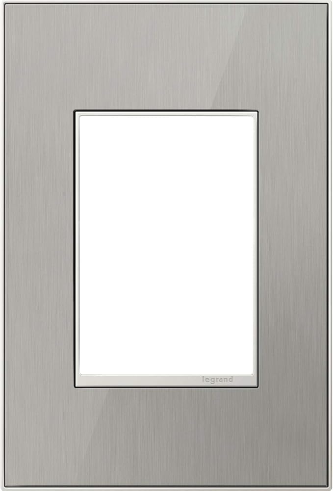 Legrand adorne Brushed Stainless, 1-Gang + Wall Plate by adorne