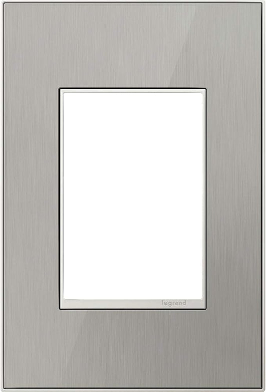 Legrand adorne Brushed Stainless, 1-Gang + Wall Plate by adorne