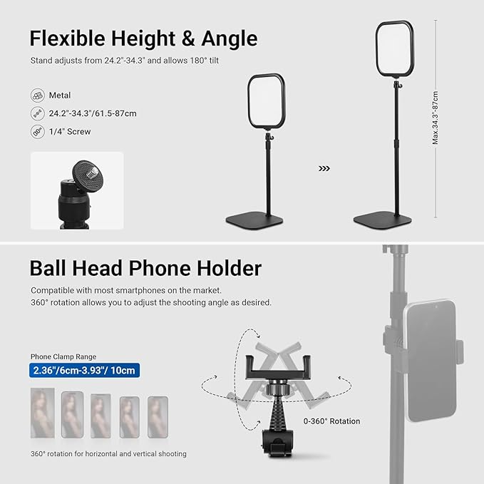 NEEWER Basics 2 Pack 10.8" Video Conference Lighting - Image 5